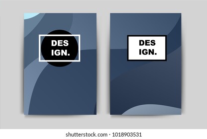 Dark BLUE vector banner for websites. Blurred decorative design in abstract style with textbox. Beautiful design for cover of notepads.