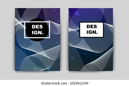 Dark BLUE vector banner for websites. Modern abstract design concept with colorful gradient. Pattern for beautiful business cards, folders.