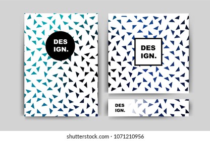 Dark BLUE vector banner for websites. Abstract booklet on colored background with gradient. Pattern for ads, leaflets, labels of your business.