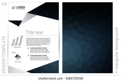 DARK BLUE Vector  Banner For Websites. Booklet With Textbox On Colorful Abstract Background. Beautiful Design For Cover Of Notepads.