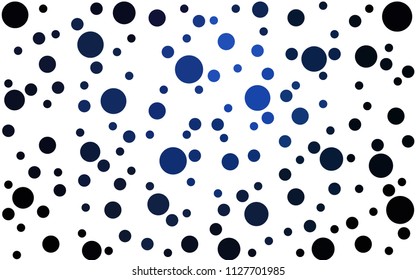 DARK BLUE vector banners set of circles, spheres. Abstract spots. Art Background of bubbles in halftone style with colored gradient.