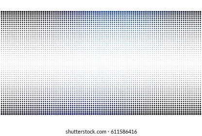 DARK BLUE vector banners set of circles, spheres. Abstract spots. Art Background of bubbles in halftone style with colored gradient.