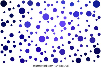 DARK BLUE vector banners set of circles, spheres. Abstract spots. Art Background of bubbles in halftone style with colored gradient.