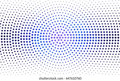 DARK BLUE vector banners set of circles, spheres. Abstract spots. Art Background of bubbles in halftone style with colored gradient.