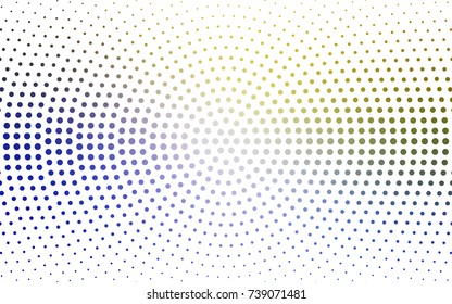 DARK BLUE vector banners set of circles, spheres. Abstract spots. Art Background of bubbles in halftone style with colored gradient.