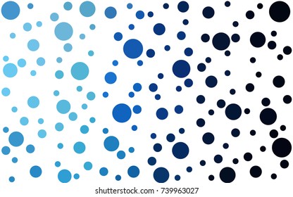 DARK BLUE vector banners set of circles, spheres. Abstract spots. Art Background of bubbles in halftone style with colored gradient.