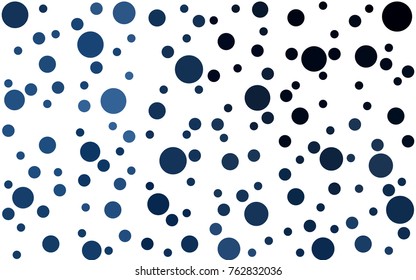 DARK BLUE vector banners set of circles, spheres. Abstract spots. Art Background of bubbles in halftone style with colored gradient.
