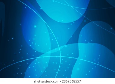 Dunkle BLAU Vektorgrafik Schöne farbige Illustration mit Kreise, Linien. Abstrakte Illustration mit farbigen Bläschen im Naturstil. Modernes Template für die Zielseite.