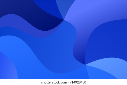 Dark BLUE vector blurred background. Colorful illustration in abstract cranked style with gradient. Brand-new style for your business design.