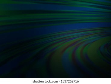 Dark BLUE vector blurred bright template. A vague abstract illustration with gradient. A completely new template for your design.