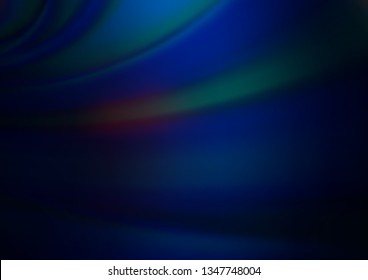 Dark BLUE vector blurred bright template. A vague abstract illustration with gradient. The elegant pattern for brand book.