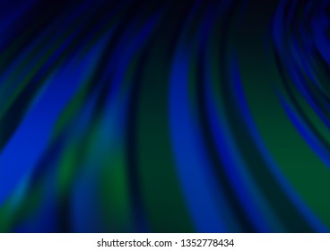 Dark BLUE vector blurred bright template. Creative illustration in halftone style with gradient. Brand new style for your business design.