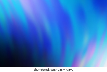 Dark BLUE vector blurred bright template. Glitter abstract illustration with gradient design. Background for a cell phone.