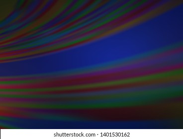 Dark BLUE vector blurred bright template. Colorful illustration in blurry style with gradient. The blurred design can be used for your web site.