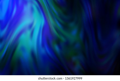 Dark BLUE vector blurred and colored pattern. Creative illustration in halftone style with gradient. Completely new design for your business.
