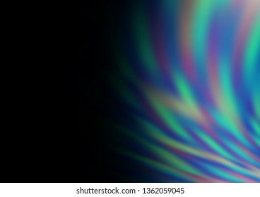 Dark BLUE vector blurred and colored template. Colorful illustration in abstract style with gradient. Brand new style for your business design.