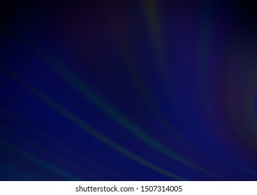 Dark BLUE vector blurred and colored template. Modern geometrical abstract illustration with gradient. The blurred design can be used for your web site.