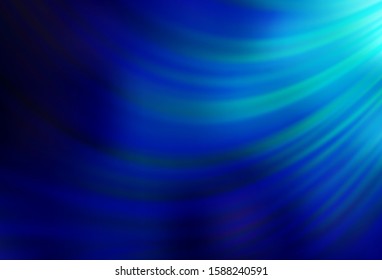 Dark BLUE vector blurred and colored pattern. Creative illustration in halftone style with gradient. Smart design for your work.