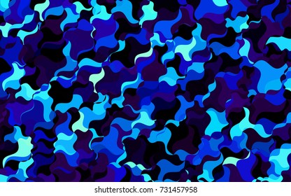 Dark BLUE vector blurred pattern. Shining crooked illustration in a brand-new style. The elegant pattern can be used as part of a brand book.
