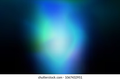 Dark BLUE vector blurred shine abstract template. A completely new color illustration in a vague style. Brand-new style for your business design.