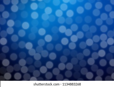 Dark BLUE vector blurred shine abstract template. A completely new color illustration in a bokeh style. The blurred design can be used for your web site.