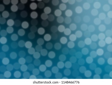Dark BLUE vector blurred shine abstract template. A completely new color illustration in a bokeh style. A completely new template for your design.