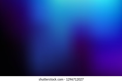 Dark BLUE vector blurred shine abstract template. Glitter abstract illustration with gradient design. Smart design for your work.
