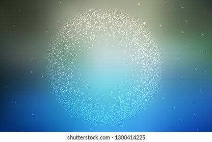 Dark BLUE vector blurred shine abstract texture. Creative illustration in halftone style with gradient. New style for your business design.