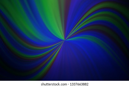 Dark BLUE vector blurred shine abstract template. Colorful abstract illustration with gradient. Background for designs.