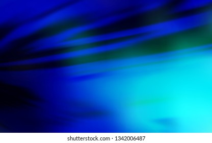 Dark BLUE vector blurred shine abstract template. Glitter abstract illustration with gradient design. The best blurred design for your business.