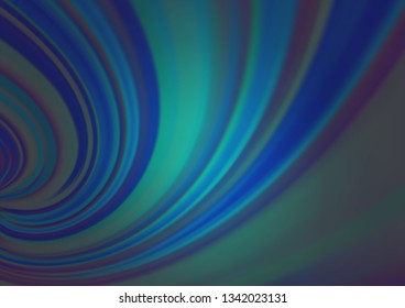 Dark BLUE vector blurred shine abstract template. Creative illustration in halftone style with gradient. A completely new template for your design.