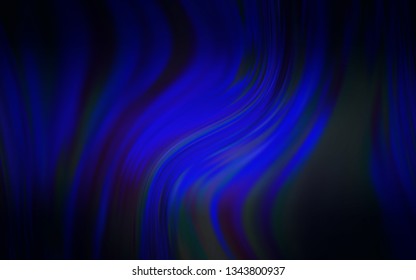Dark BLUE vector blurred shine abstract texture. Glitter abstract illustration with gradient design. New style design for your brand book.
