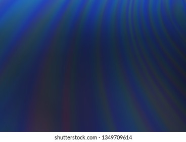 Dark BLUE vector blurred shine abstract template. Colorful illustration in abstract style with gradient. The blurred design can be used for your web site.