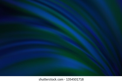 Dark BLUE vector blurred shine abstract background. Glitter abstract illustration with gradient design. Blurred design for your web site.