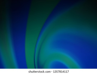 Dark BLUE vector blurred shine abstract template. An elegant bright illustration with gradient. A completely new design for your business.
