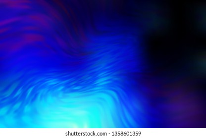 Dark BLUE vector blurred shine abstract template. Colorful abstract illustration with gradient. New style design for your brand book.