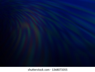 Dark BLUE vector blurred shine abstract pattern. Creative illustration in halftone style with gradient. A new texture for your design.