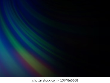 Dark BLUE vector blurred shine abstract background. Creative illustration in halftone style with gradient. The template for backgrounds of cell phones.