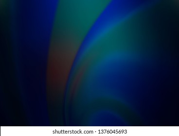 Dark BLUE vector blurred shine abstract pattern. An elegant bright illustration with gradient. The template for backgrounds of cell phones.