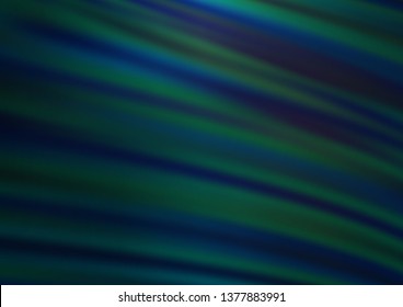 Dark BLUE vector blurred shine abstract pattern. Creative illustration in halftone style with gradient. The background for your creative designs.