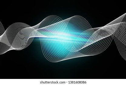 Dark BLUE vector blurred shine abstract template. Abstract colorful illustration with gradient. Elegant background for a brand book.