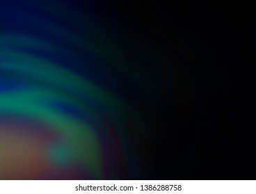 Dark BLUE vector blurred shine abstract template. A vague abstract illustration with gradient. The template can be used for your brand book.
