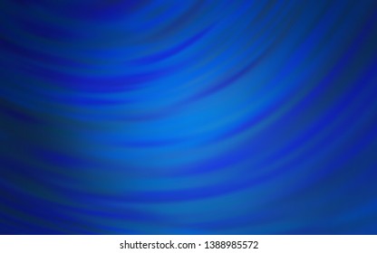 Dark BLUE vector blurred shine abstract background. Glitter abstract illustration with gradient design. The best blurred design for your business.