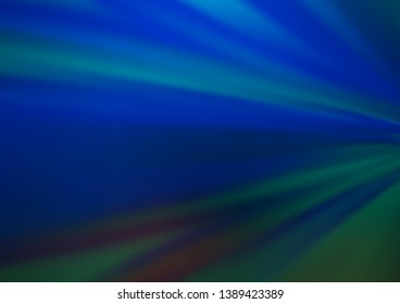 Dark BLUE vector blurred shine abstract background. A completely new color illustration in a bokeh style. The template can be used for your brand book.
