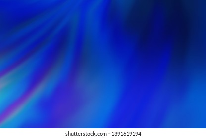 Dark BLUE vector blurred shine abstract template. An elegant bright illustration with gradient. Smart design for your work.