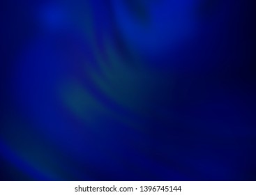 Dark BLUE vector blurred shine abstract template. A completely new color illustration in a bokeh style. A completely new design for your business.