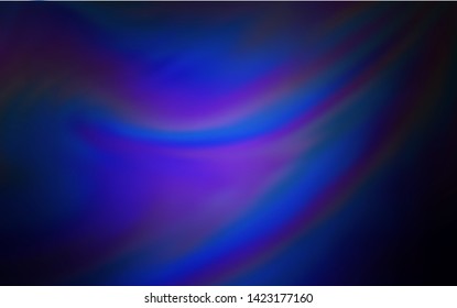Dark BLUE vector blurred shine abstract background. A completely new colored illustration in blur style. Elegant background for a brand book.