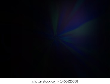 Dark BLUE vector blurred shine abstract template. A completely new color illustration in a bokeh style. Brand new style for your business design.