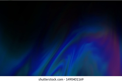 Dark BLUE vector blurred shine abstract template. New colored illustration in blur style with gradient. Background for designs.