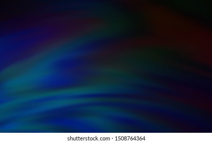 Dark BLUE vector blurred shine abstract template. Glitter abstract illustration with gradient design. Completely new design for your business.